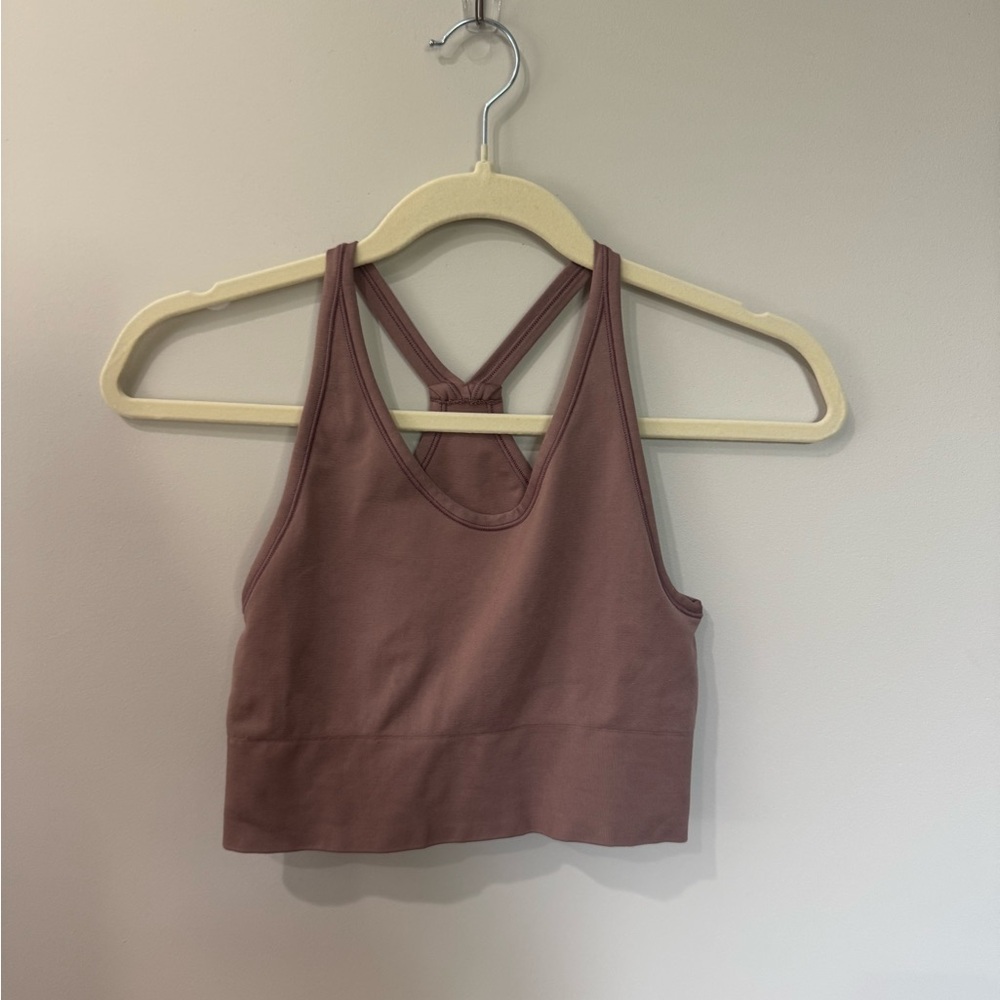 Zella Mauve Crop Sports Bra Tank